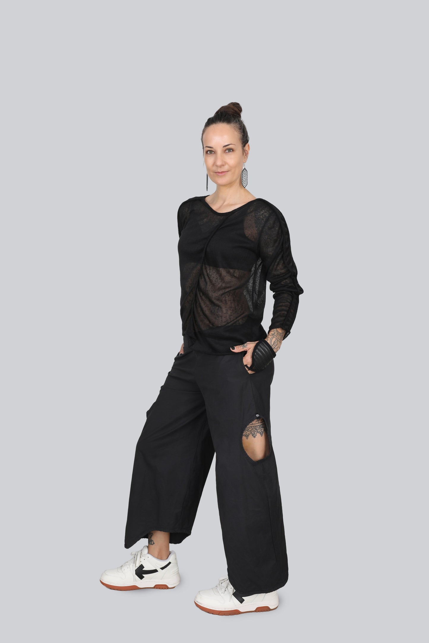 Sheer Long Sleeve Soft Armour Top