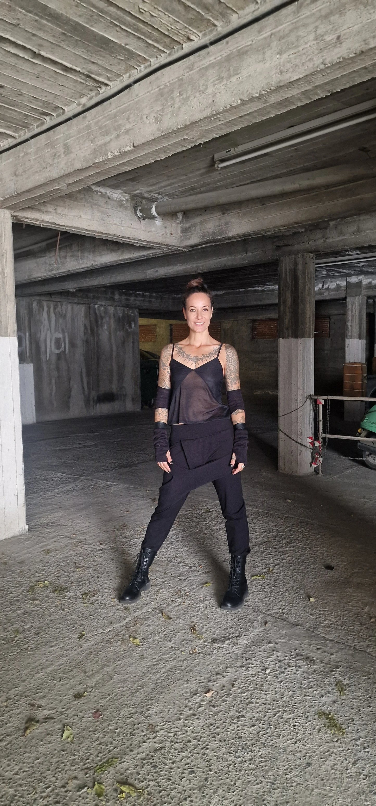 Urban Baggy Pants With Skirt