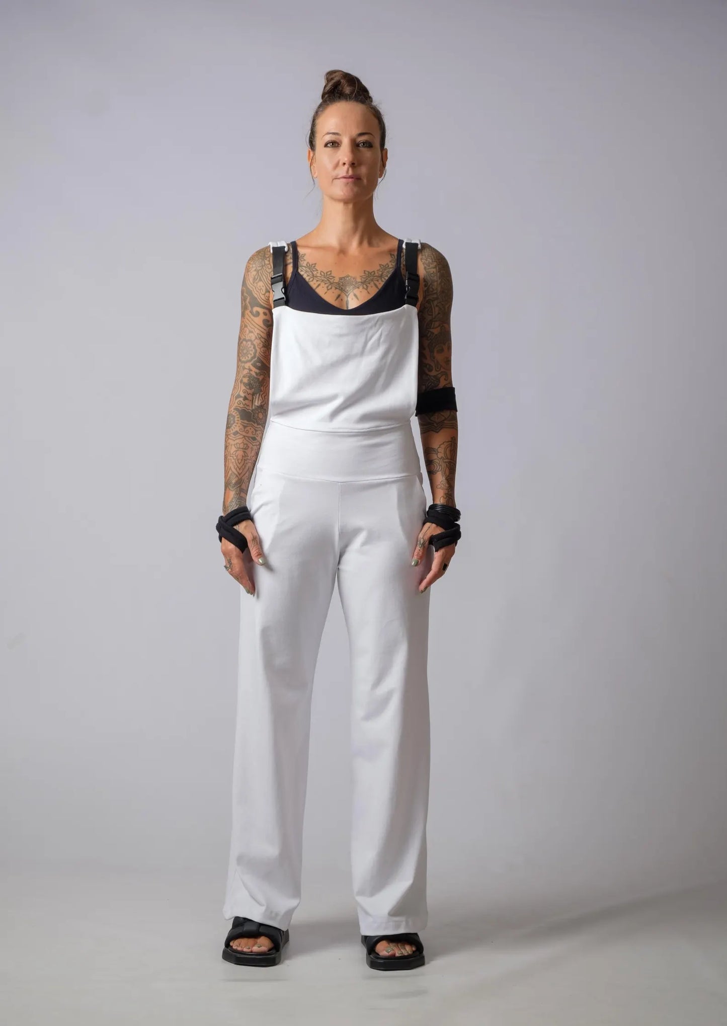The Freya Cyberpunk Cotton Sleeveless Jumpsuit
