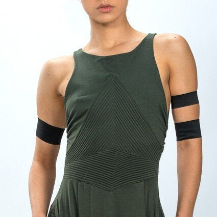 Women's Backless Long Light Cotton Lycra Dress