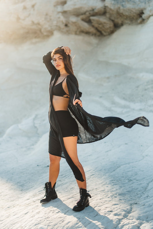 Women's Hooded Asymmetric Cardigan