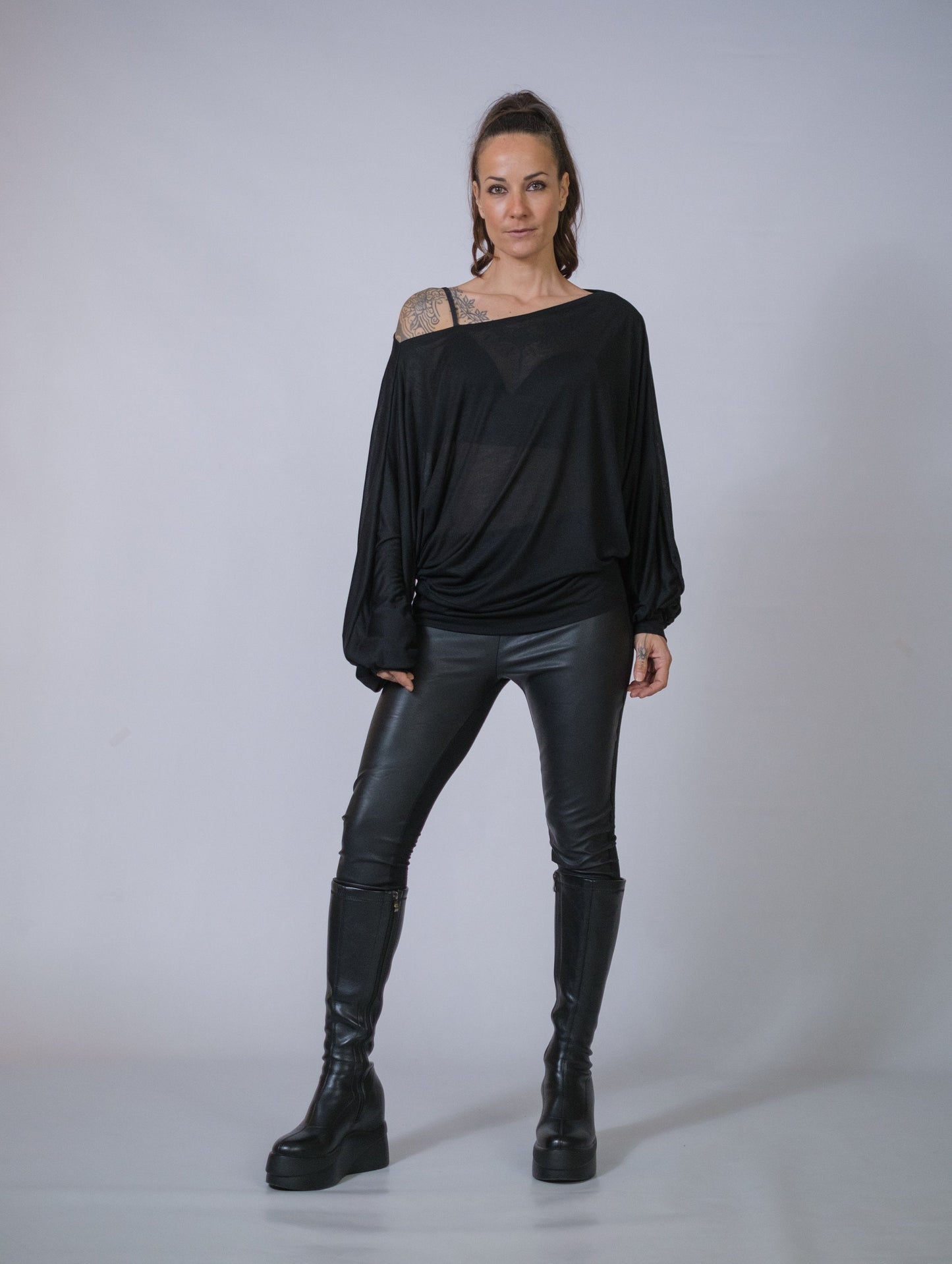 Oversized Off The Shoulder Top