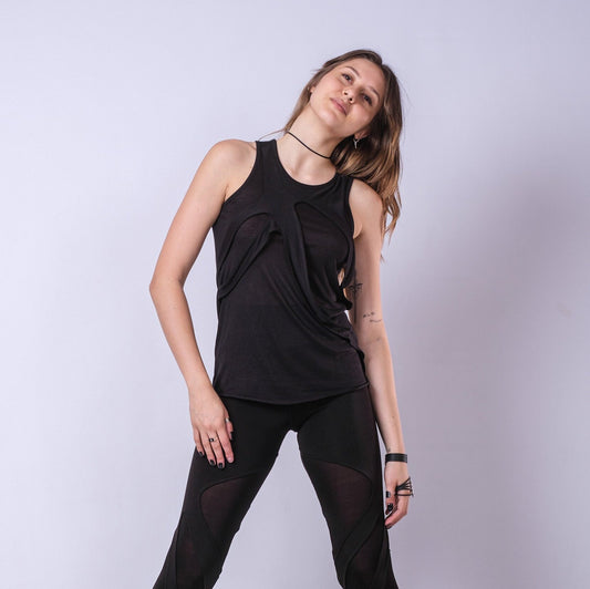 Women's Black Soft Cotton Tank Top