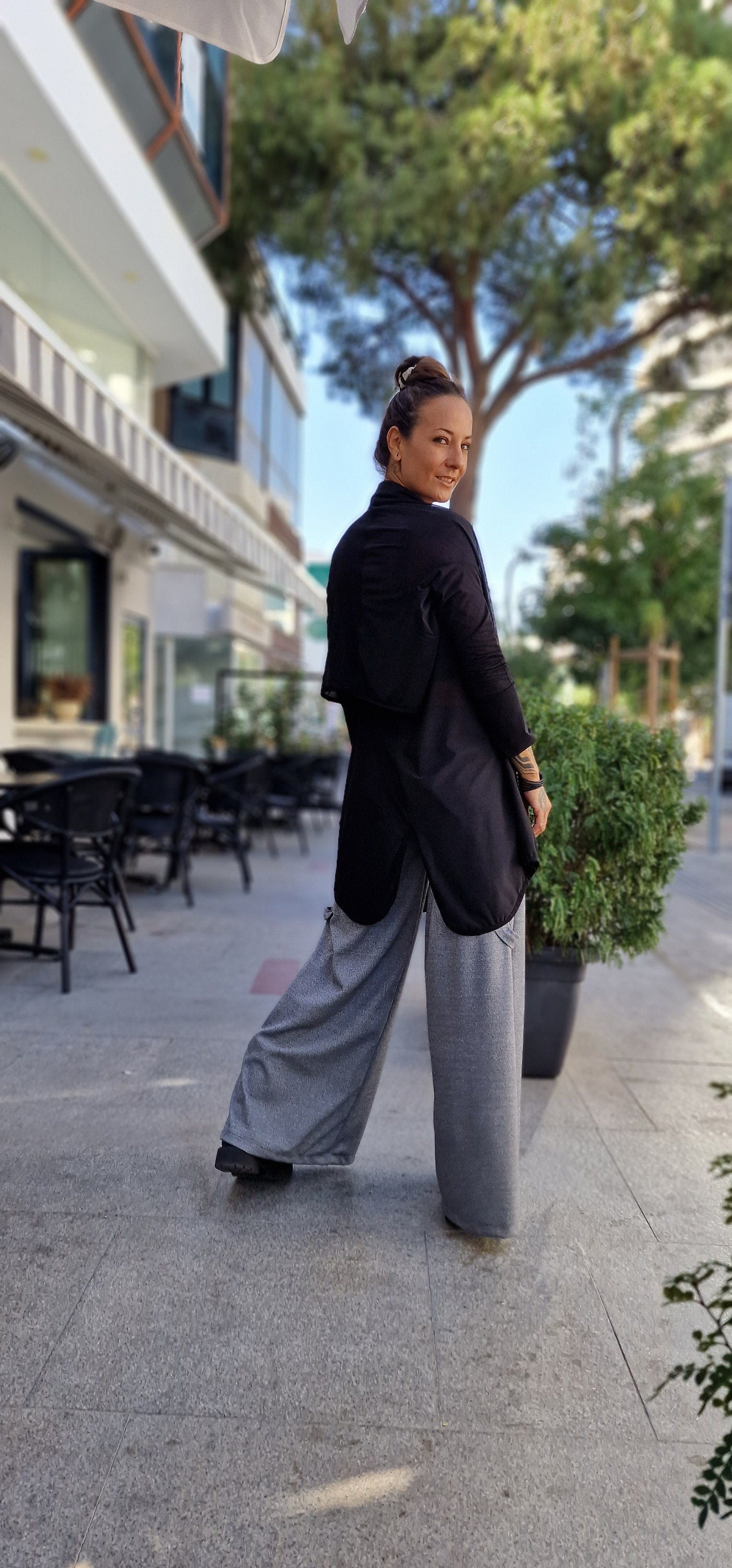 Women's Sheer Asymmetric Shirt Tunic