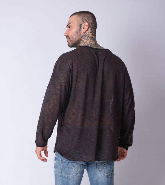 Men's Oversized Long Sleeve Shirt