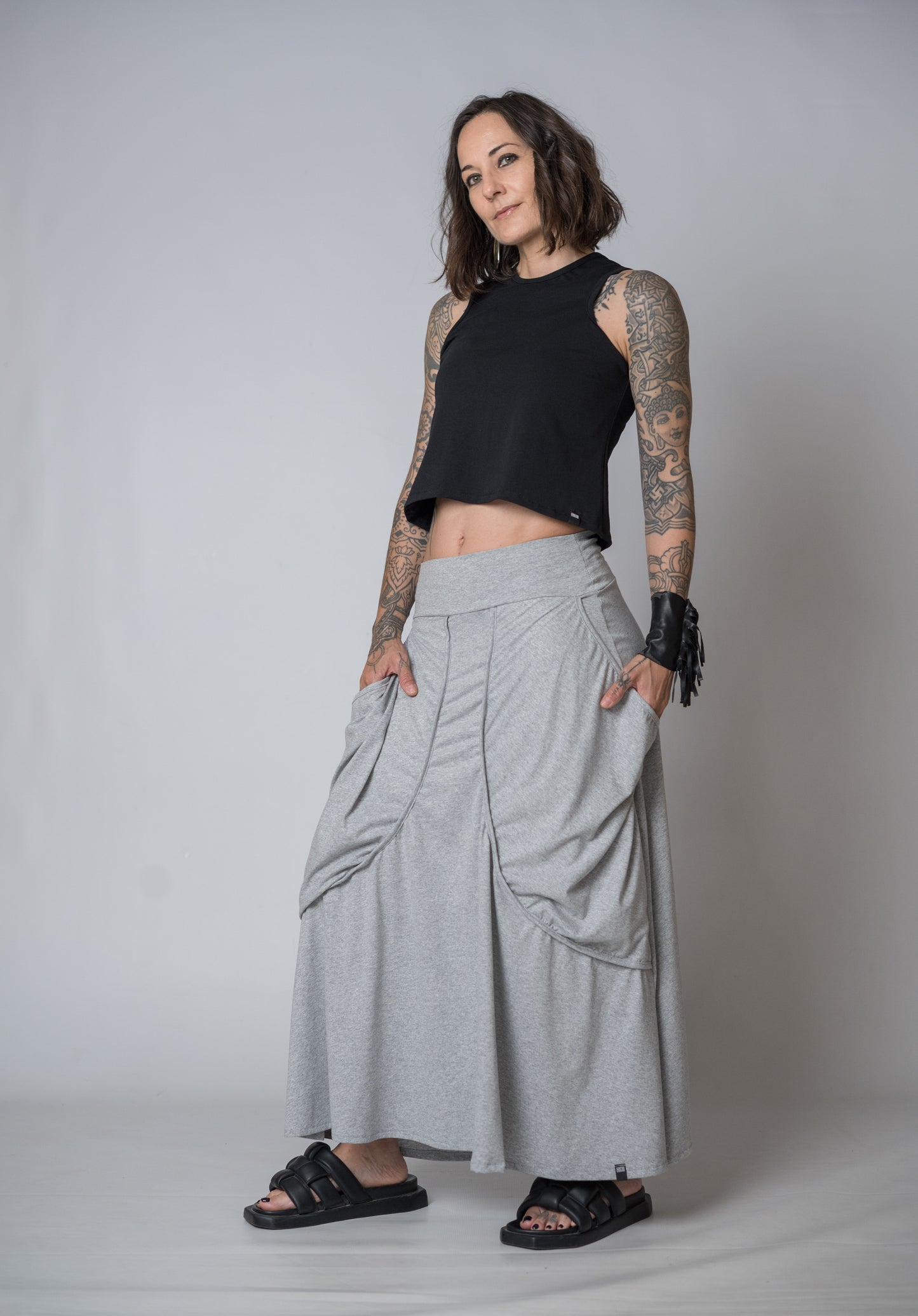 Silent Glam Drape Skirt