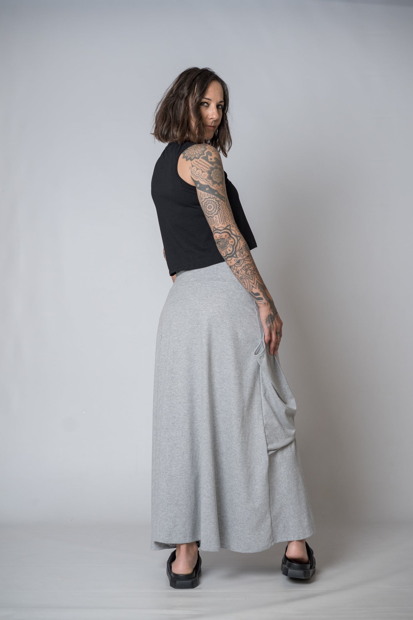 Silent Glam Drape Skirt