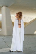 White Sheer Cape Tunic