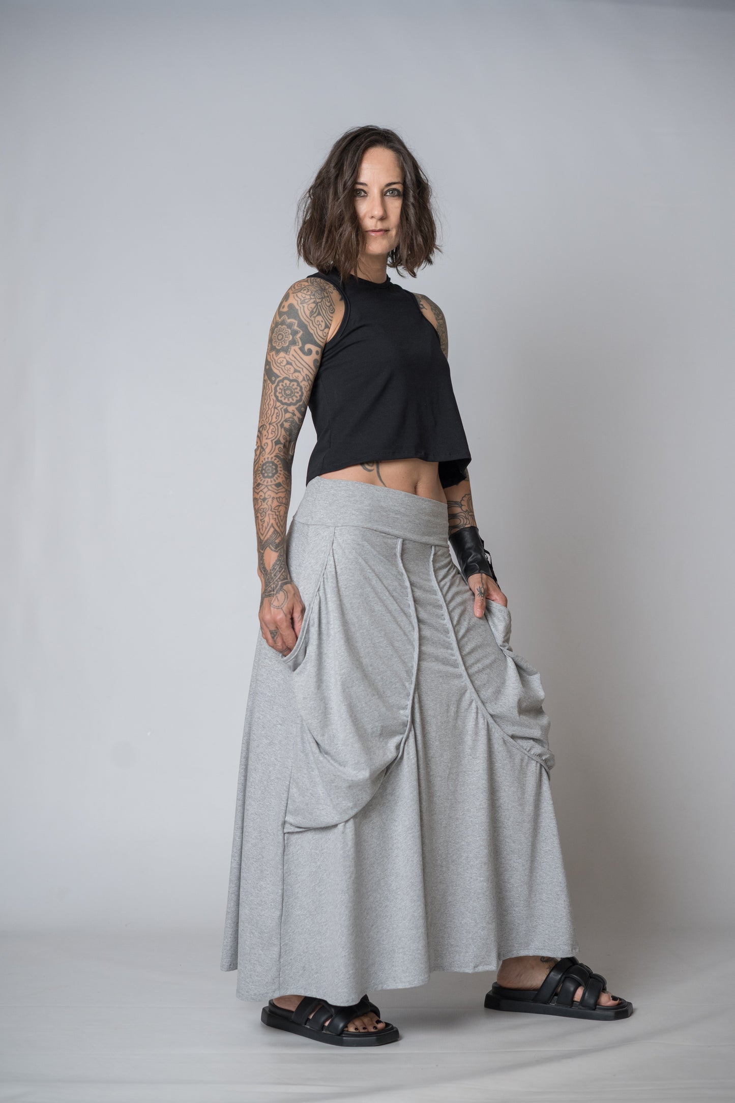 Silent Glam Drape Skirt