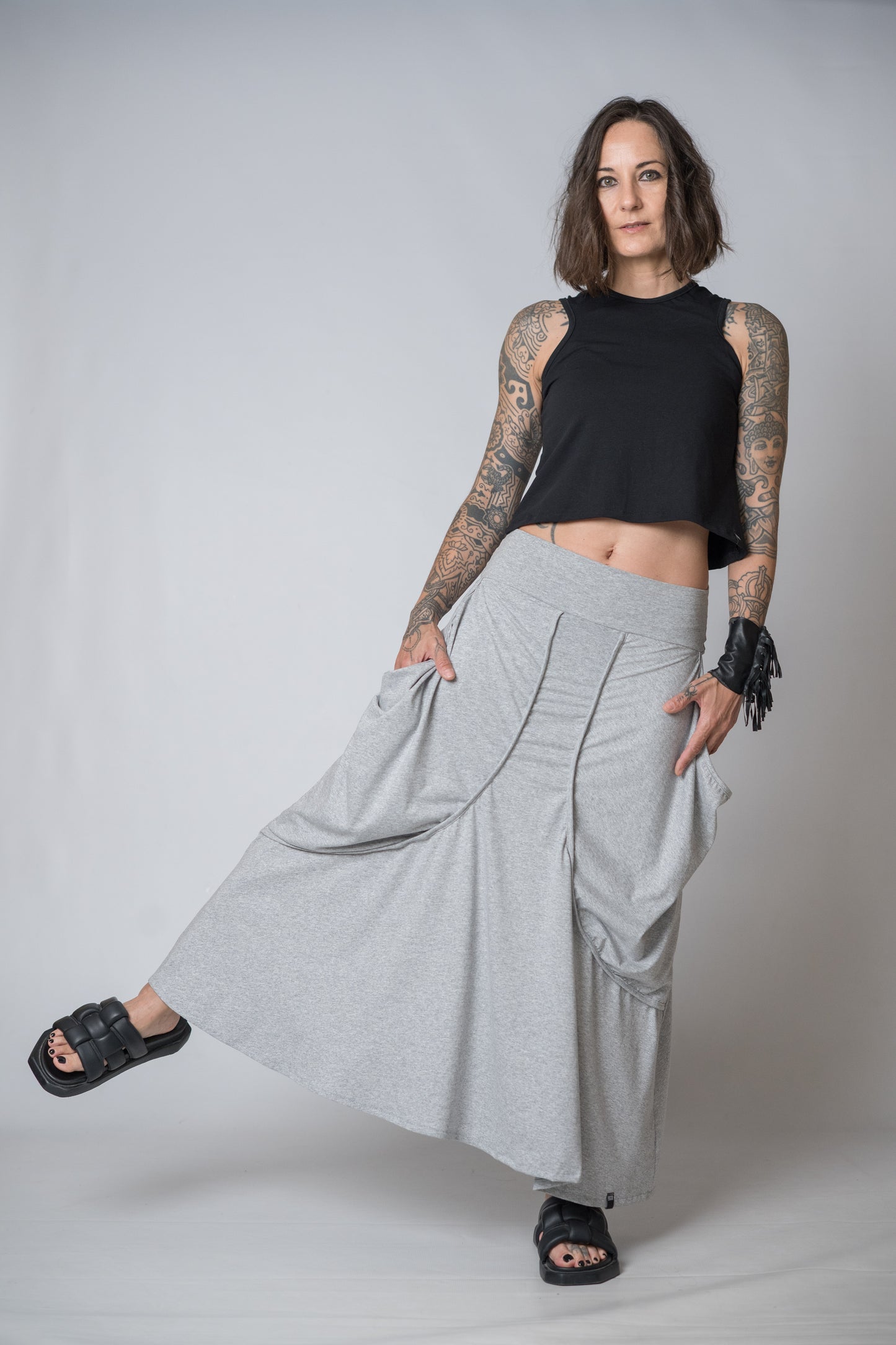 Silent Glam Drape Skirt