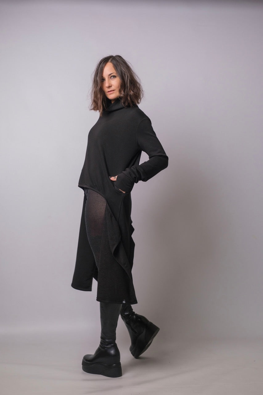 Soft Rebellion Longline Turtleneck Top