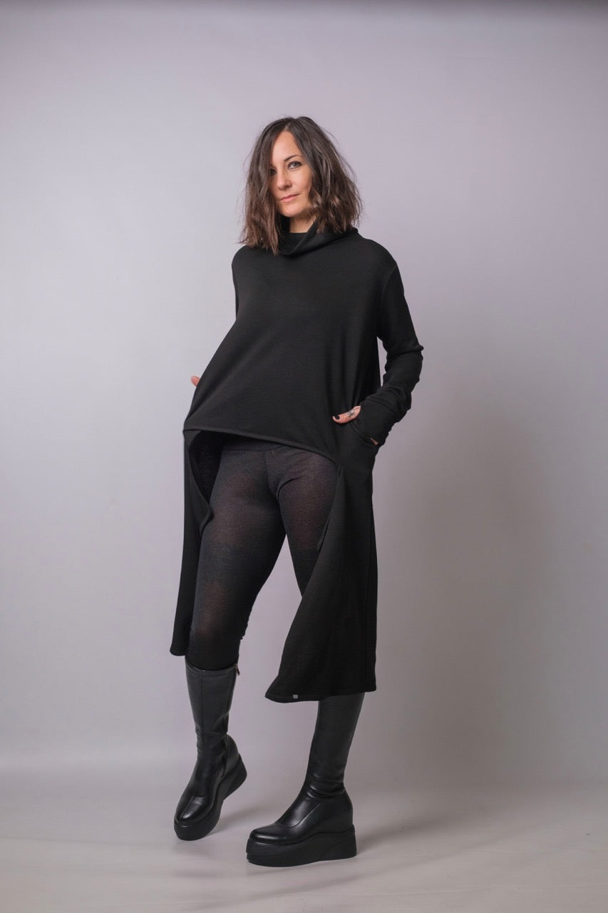 Soft Rebellion Longline Turtleneck Top