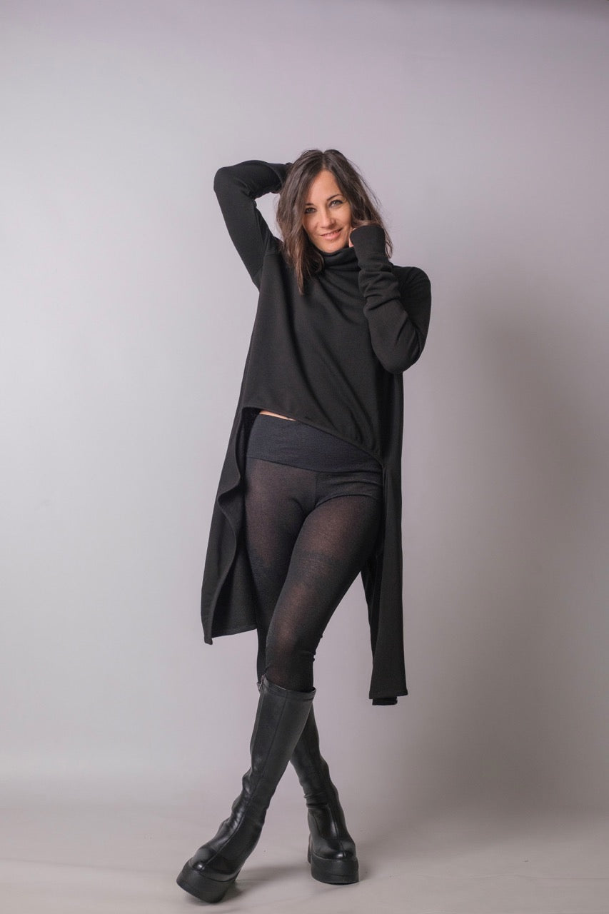 Soft Rebellion Longline Turtleneck Top