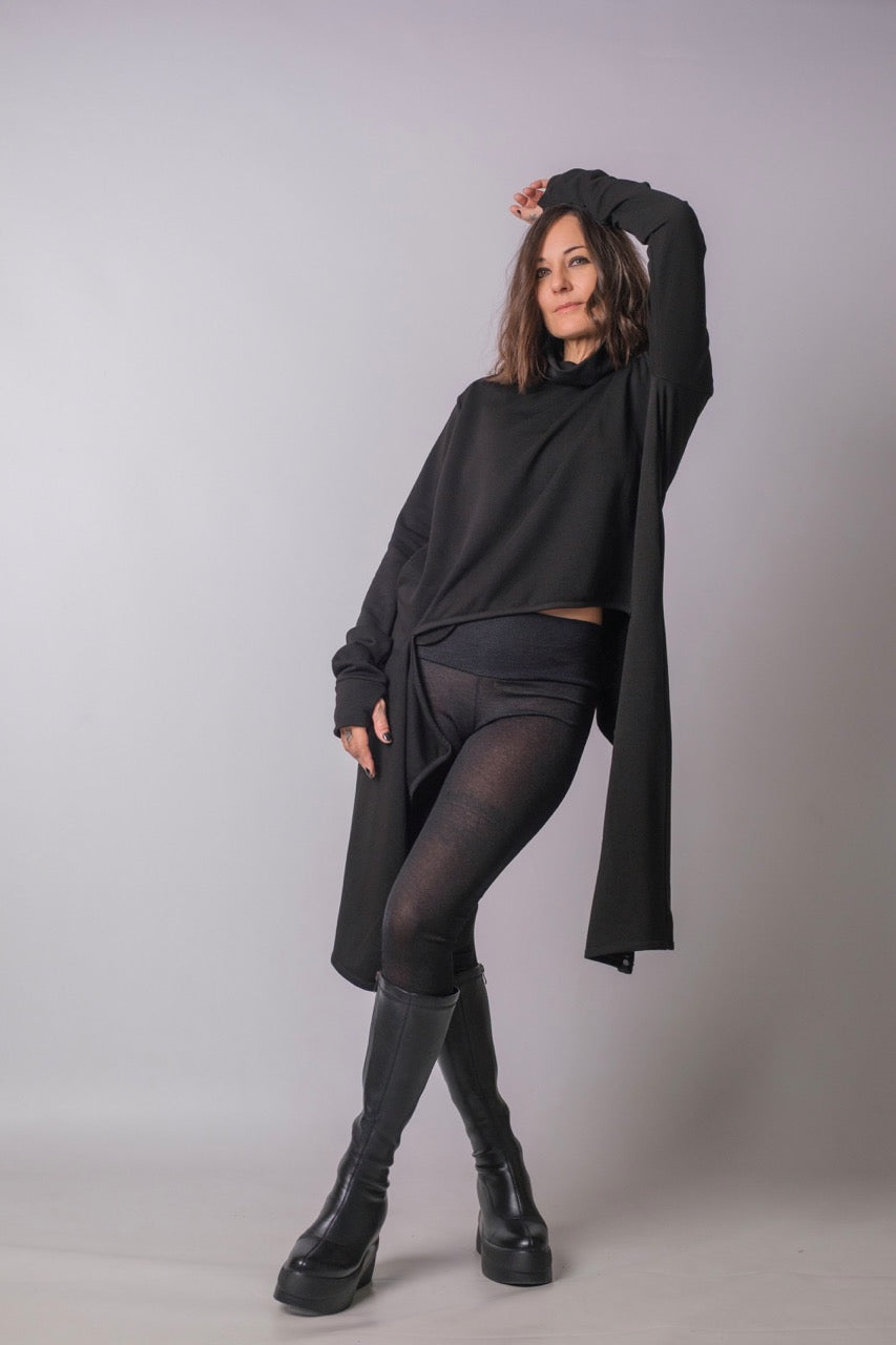 Soft Rebellion Longline Turtleneck Top