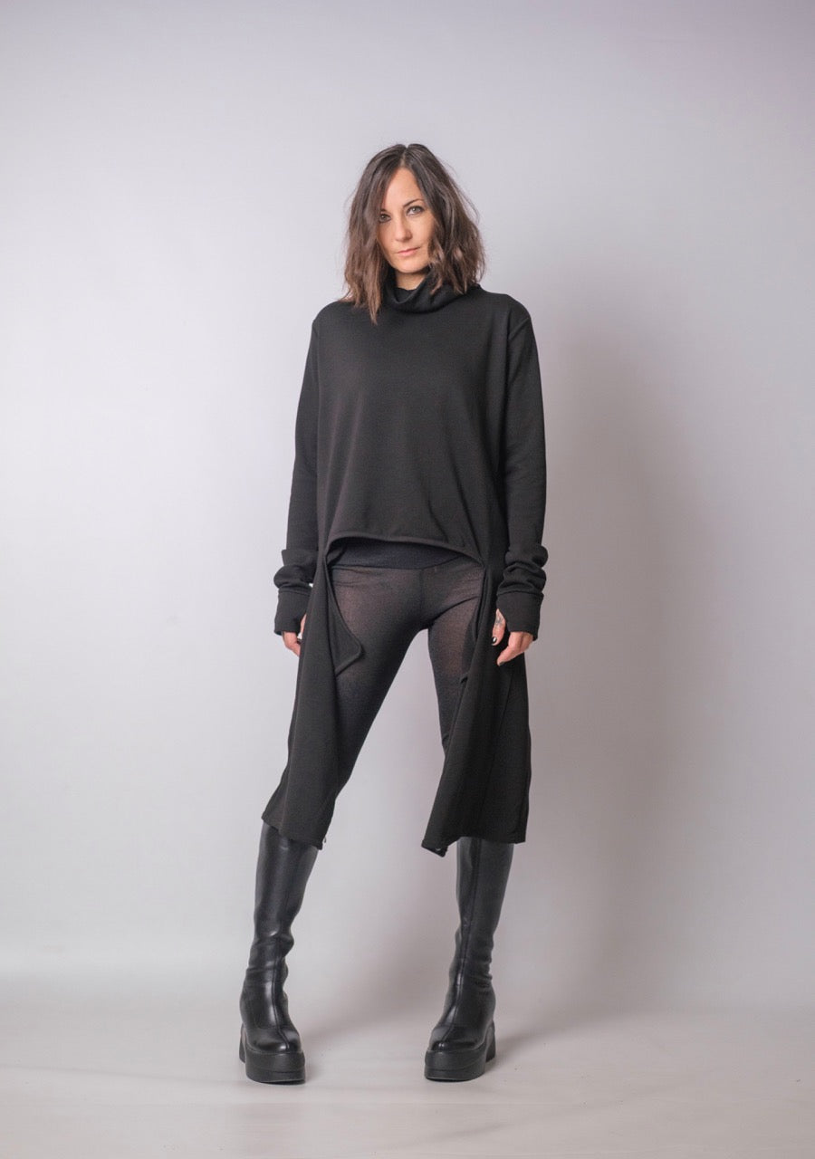 Soft Rebellion Longline Turtleneck Top