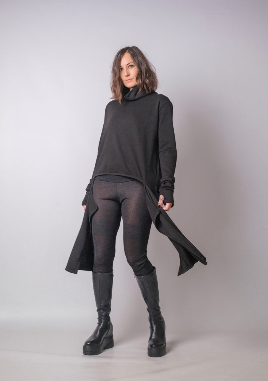 Soft Rebellion Longline Turtleneck Top