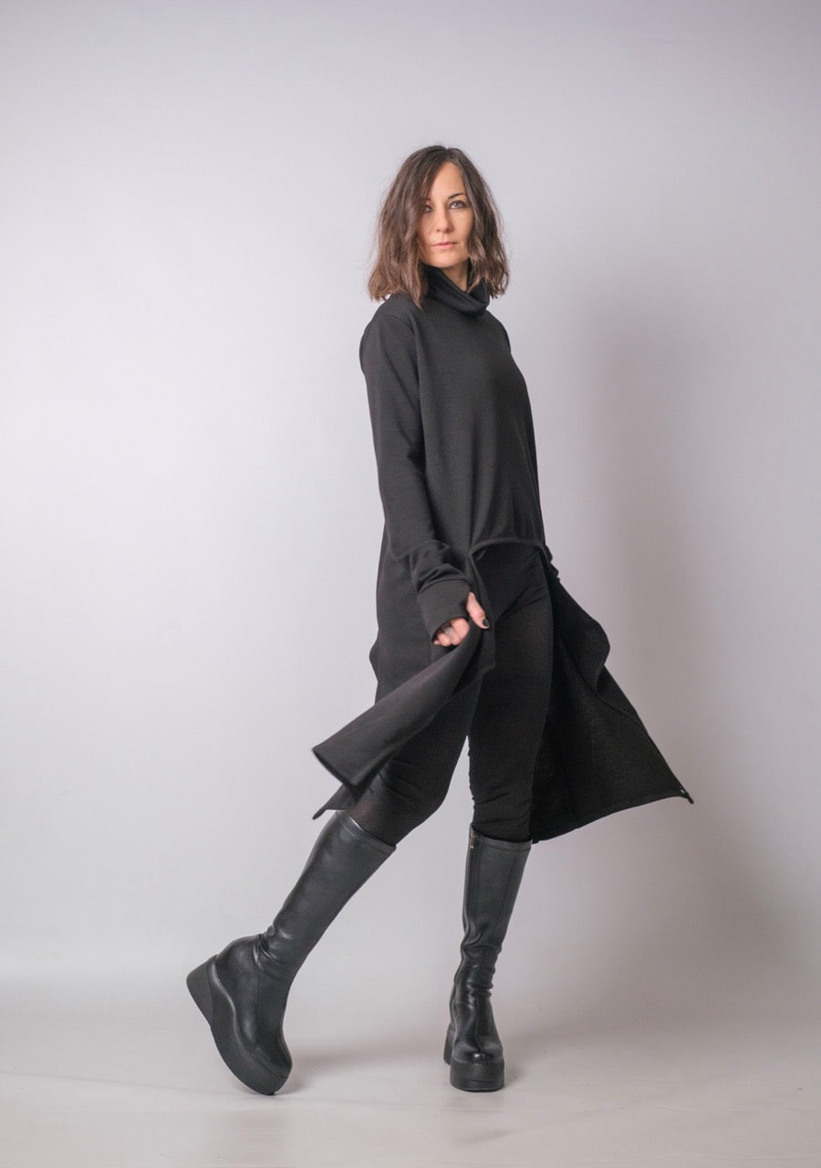 Soft Rebellion Longline Turtleneck Top