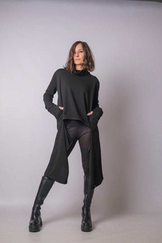 Soft Rebellion Longline Turtleneck Top