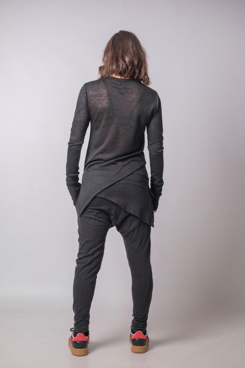 Soft Rebellion Semi Sheer Asymmetrical Longsleeve