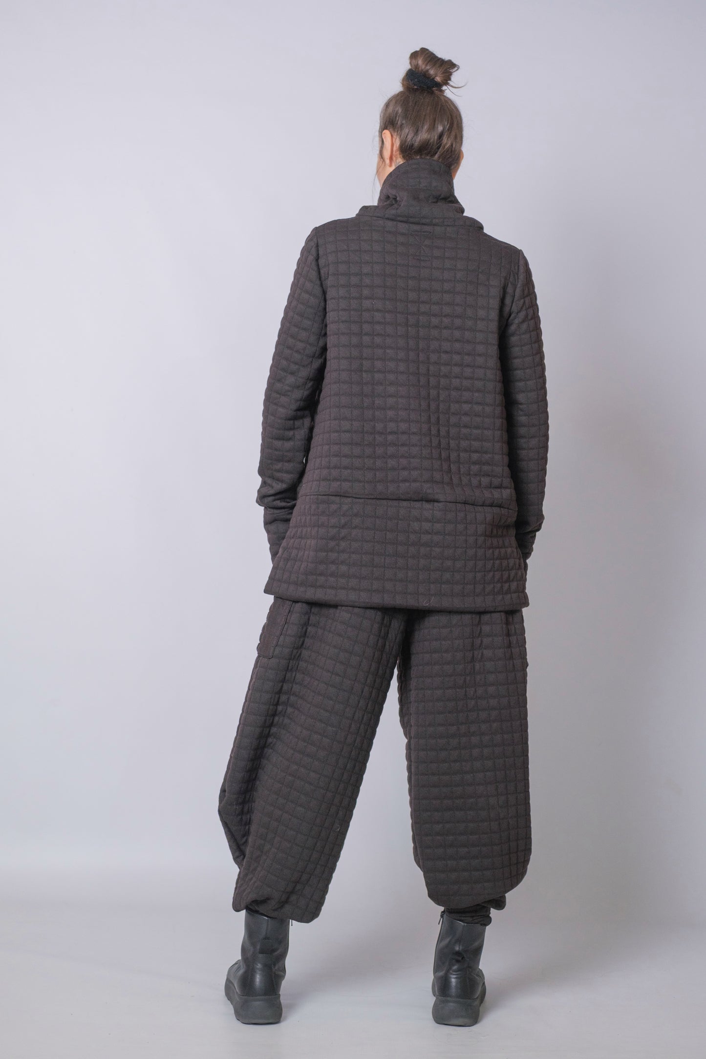 The Grid Funnel Neck Top