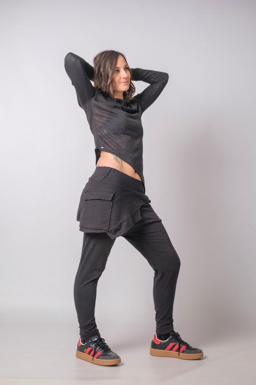 Soft Rebellion Semi Sheer Asymmetrical Longsleeve