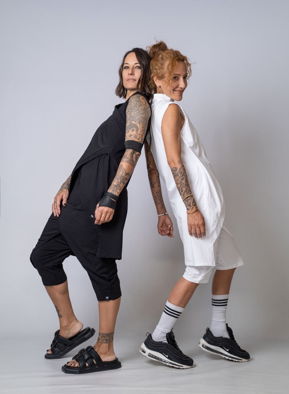 Moving Meditation: Black Drape Shorts