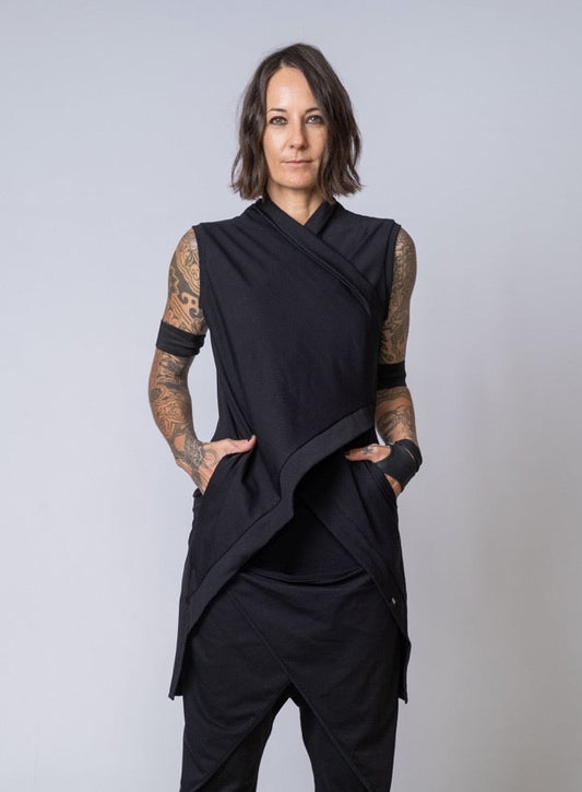 Moving Meditation: The Black Flow Wrap Tunic