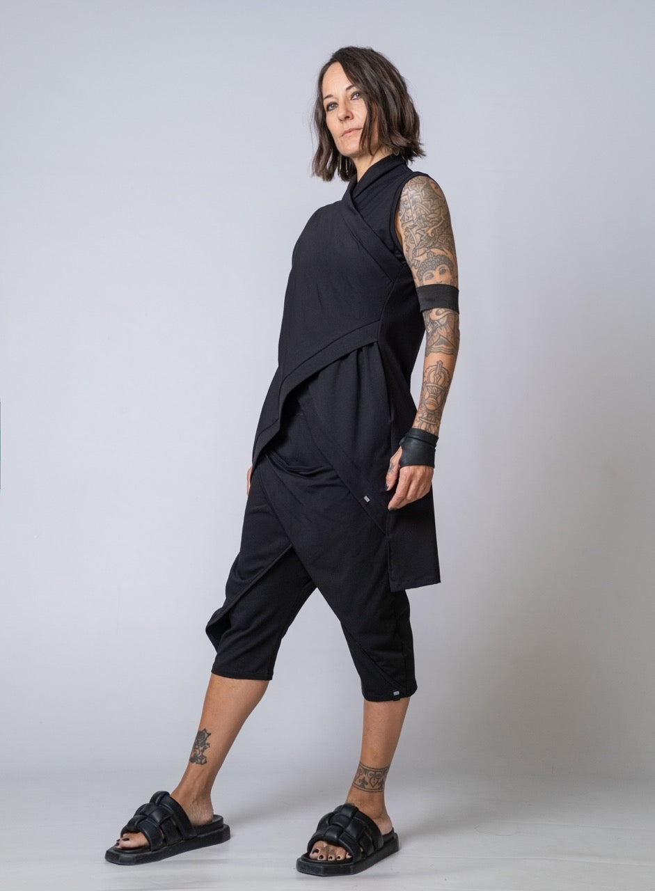 Moving Meditation: The Black Flow Wrap Tunic