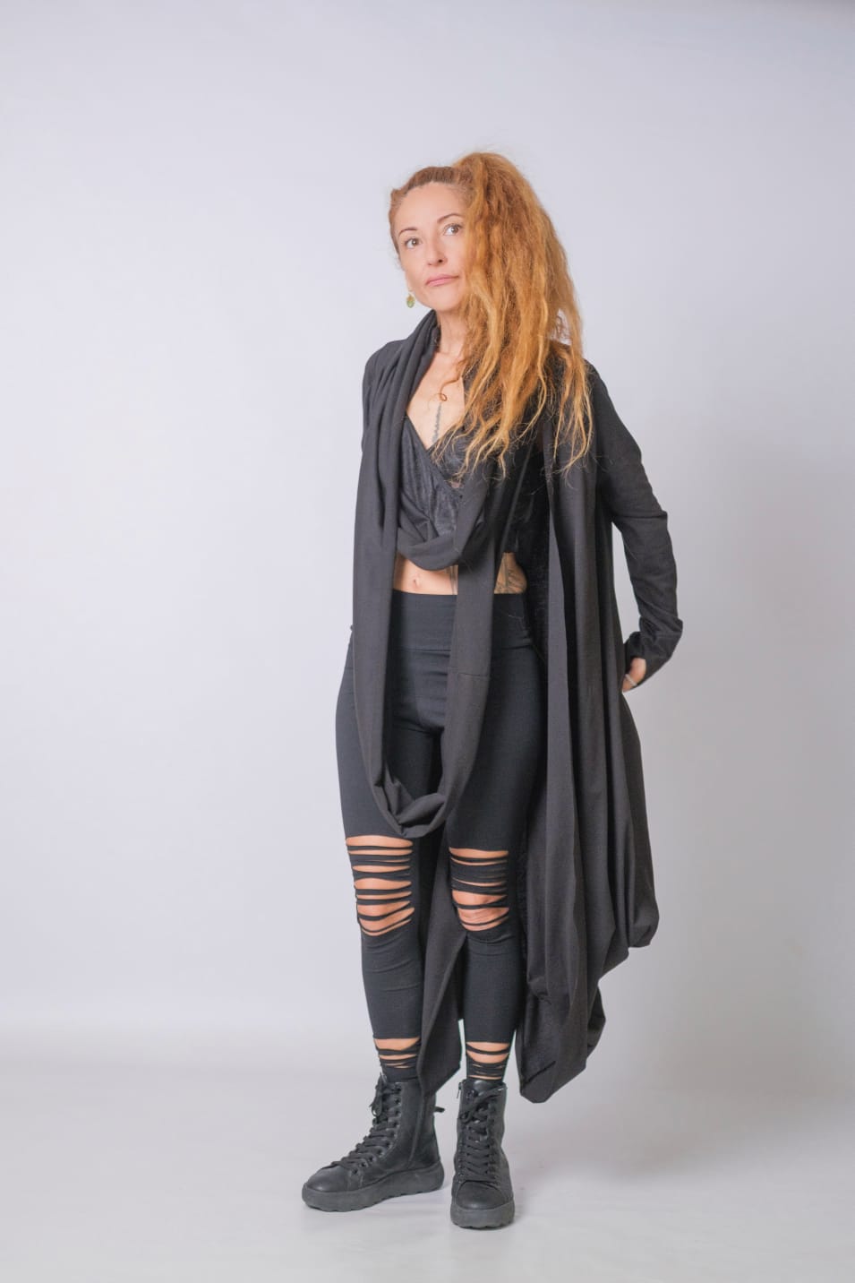 New Extravagant Long Asymmetric Cardigan