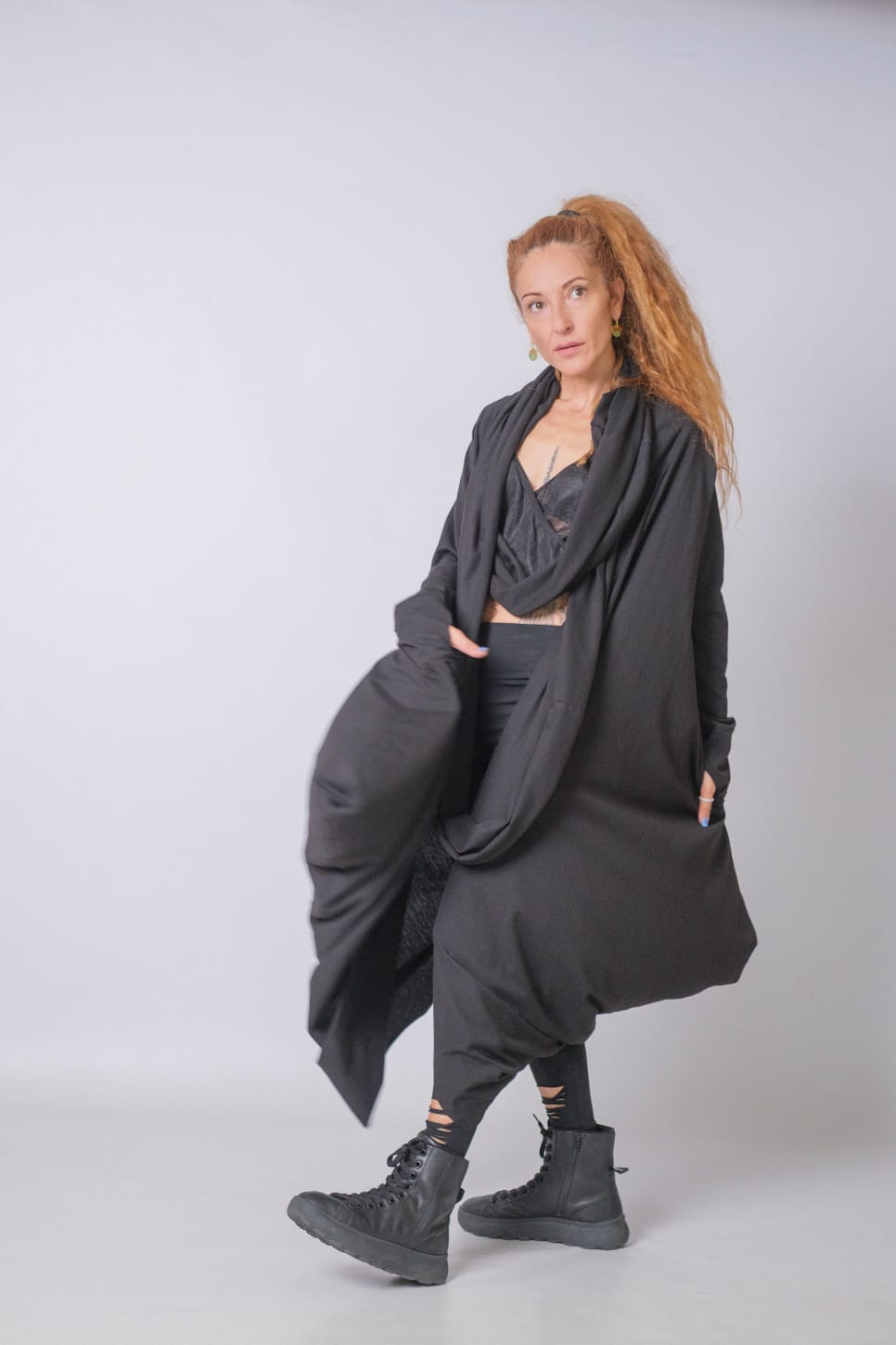 New Extravagant Long Asymmetric Cardigan