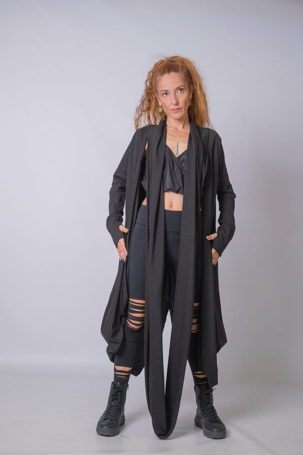 New Extravagant Long Asymmetric Cardigan