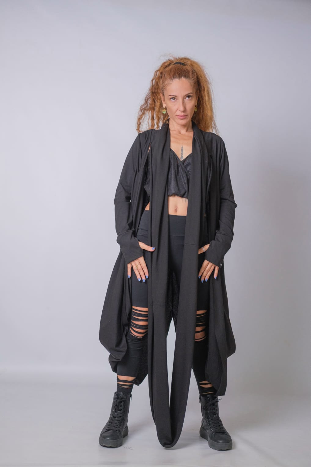 New Extravagant Long Asymmetric Cardigan