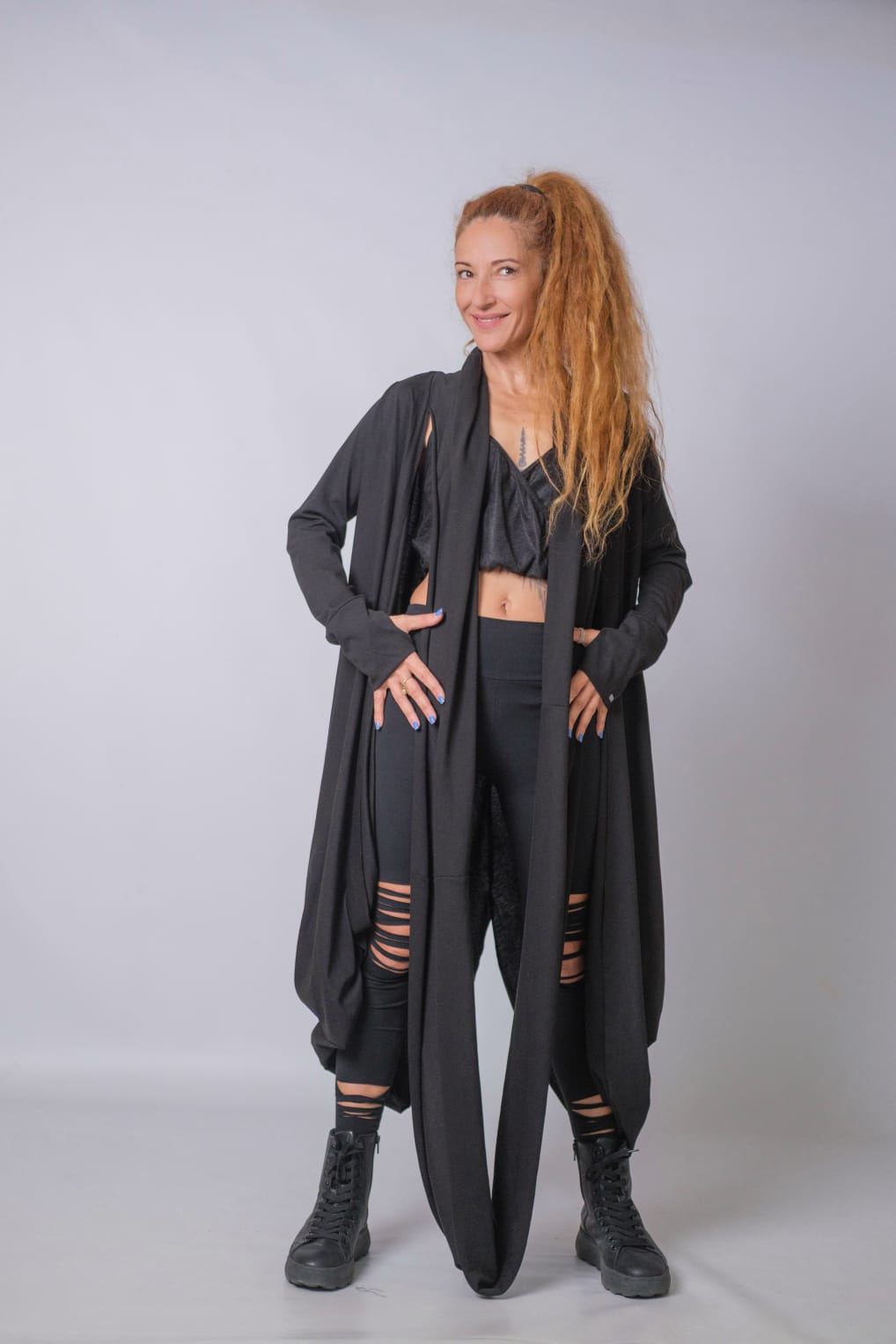 New Extravagant Long Asymmetric Cardigan
