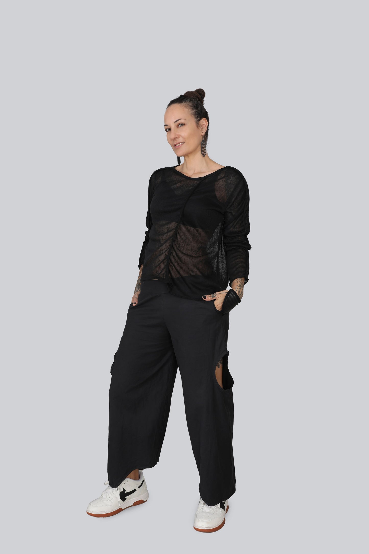 Sheer Long Sleeve Soft Armour Top