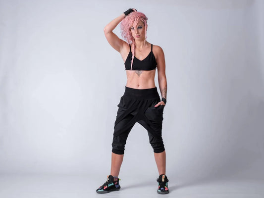 Cyberpunk Capri Pants With Drop Crutch