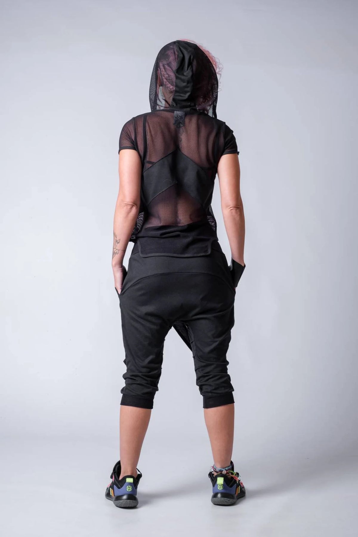 Cyberpunk Capri Pants With Drop Crutch