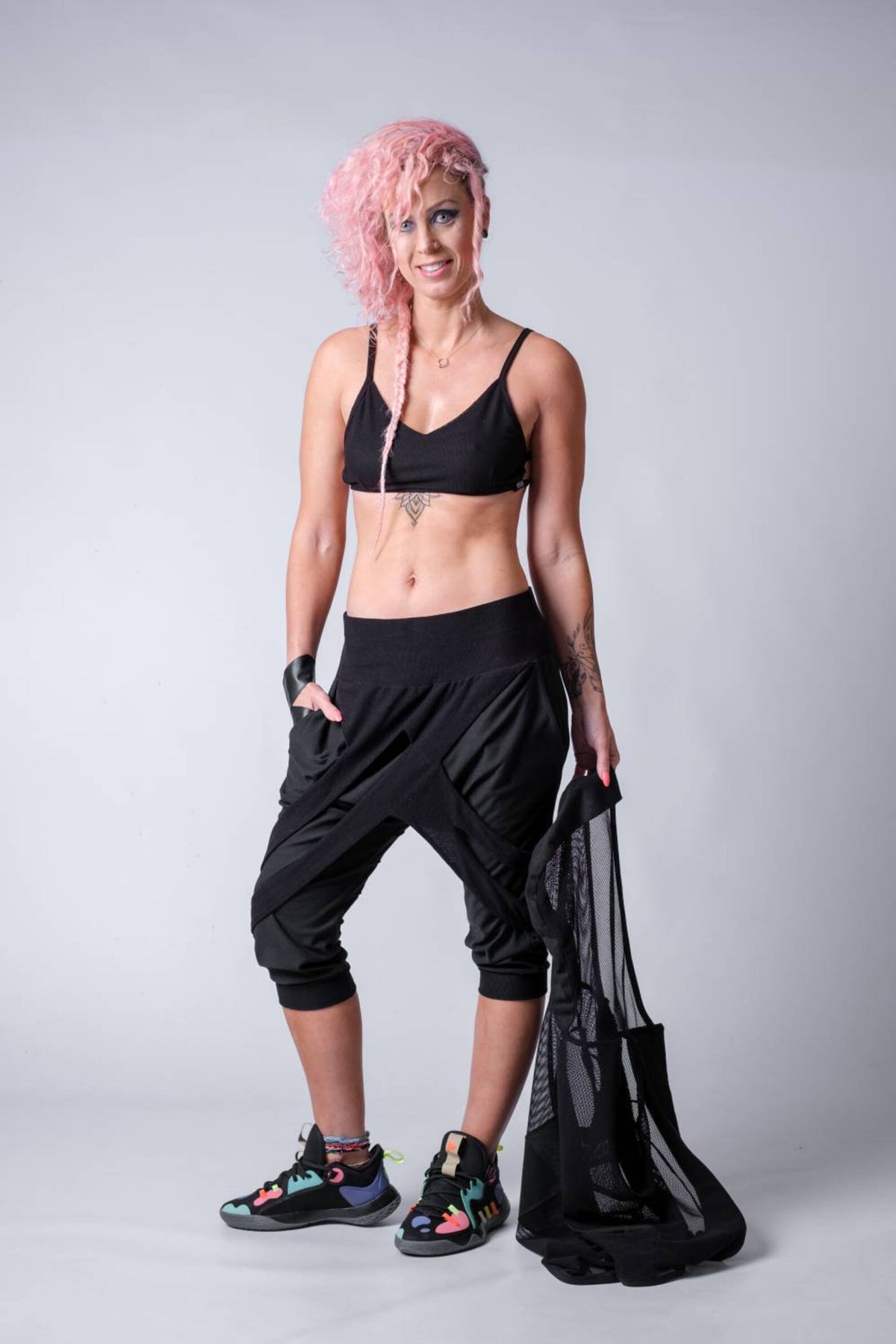 Cyberpunk Capri Pants With Drop Crutch