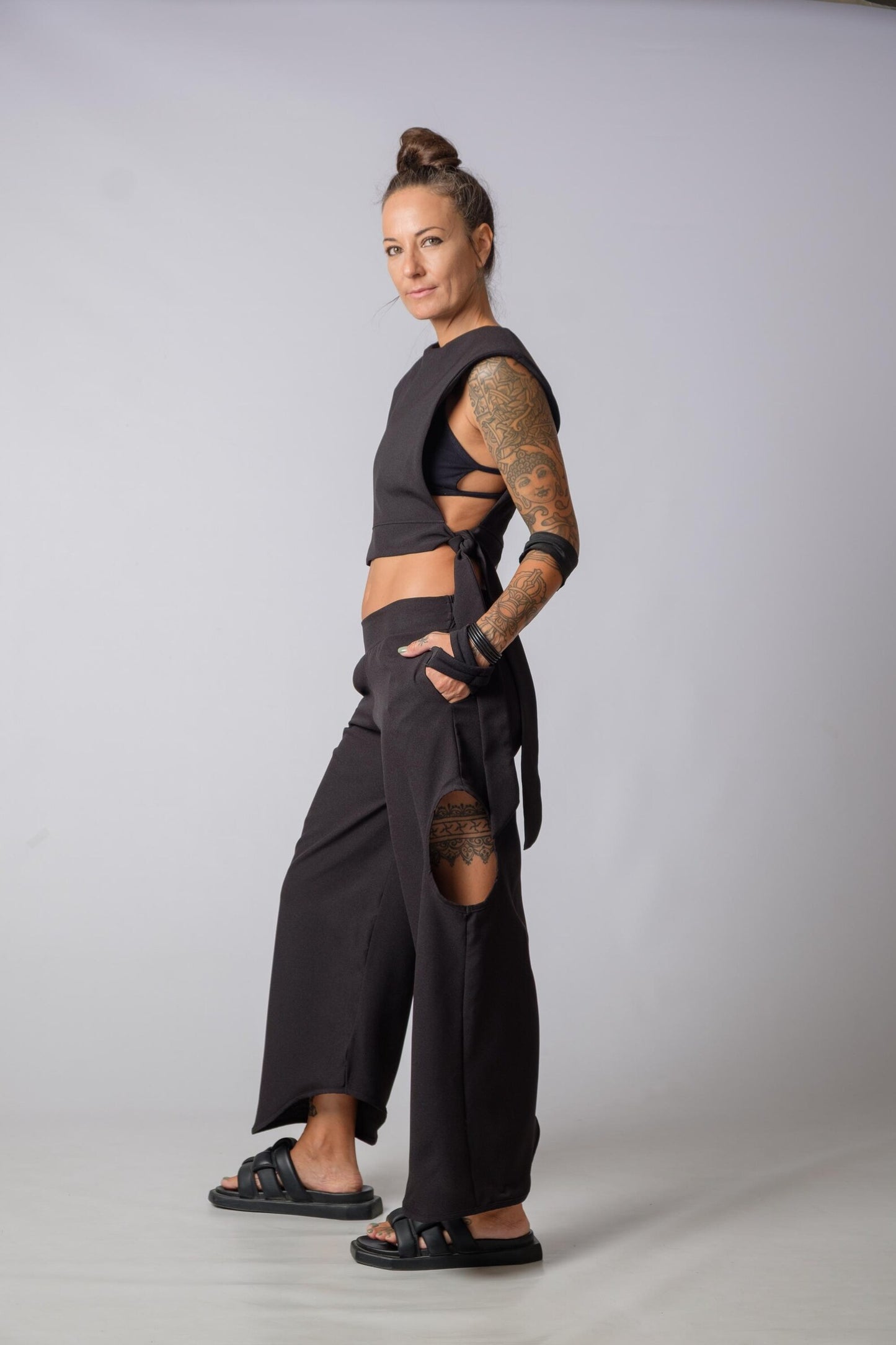 The Freya Futuristic Shoulder Pad Top