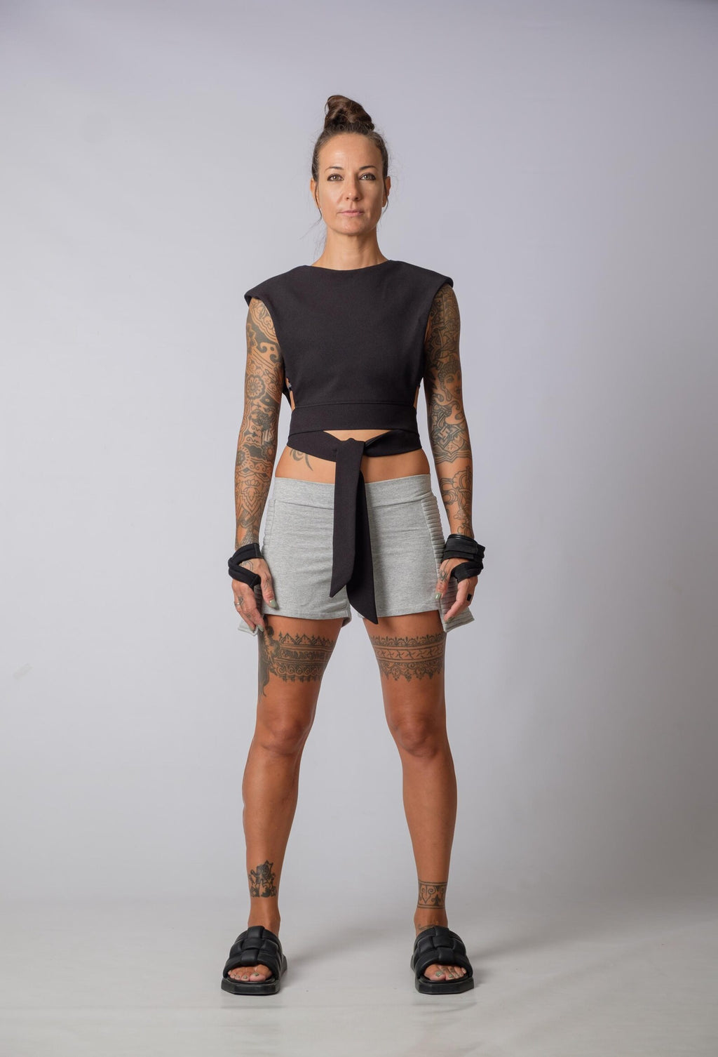 The Freya Futuristic Shoulder Pad Top