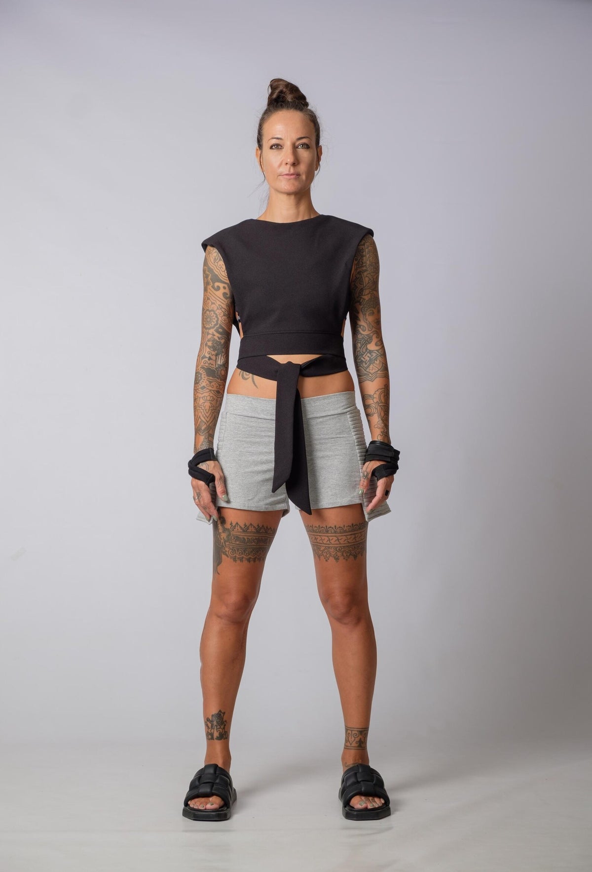 The Freya Futuristic Shoulder Pad Top