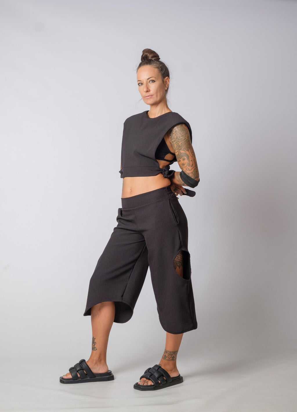 The Freya Futuristic Shoulder Pad Top