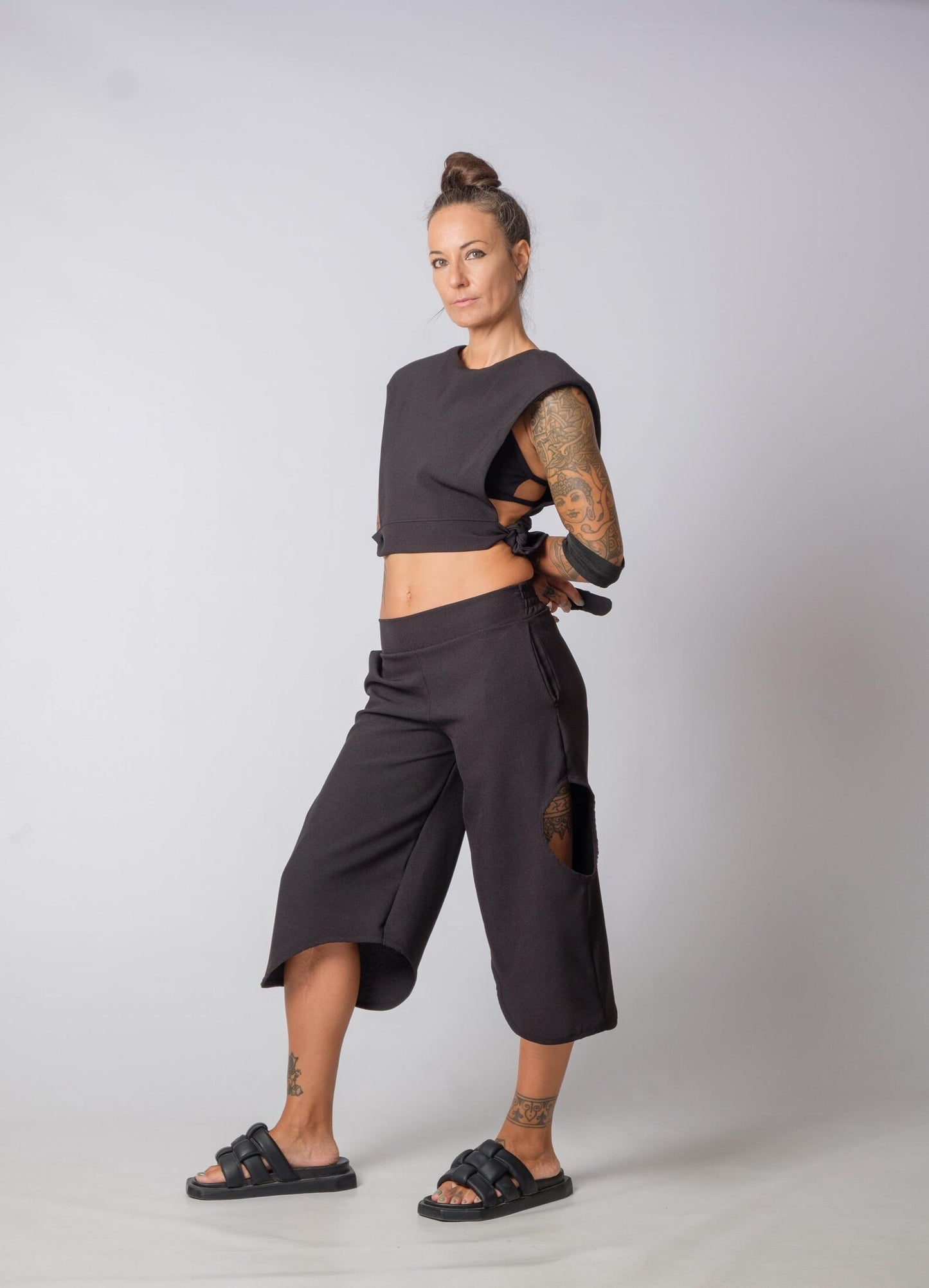 The Freya Futuristic Shoulder Pad Top