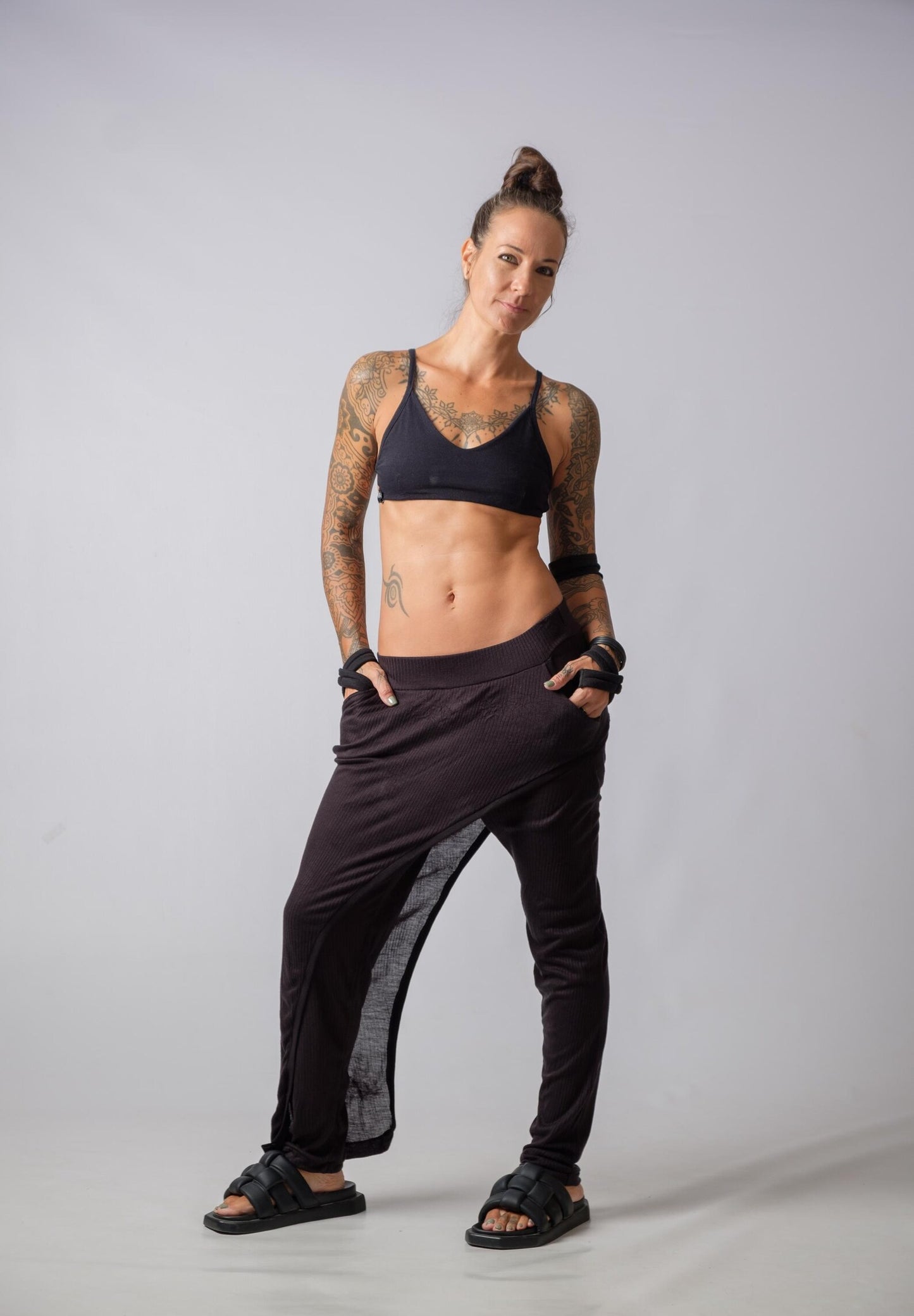 The Freya Women's Backless Stretchy Bralette & Athletic Jersey Crop Top