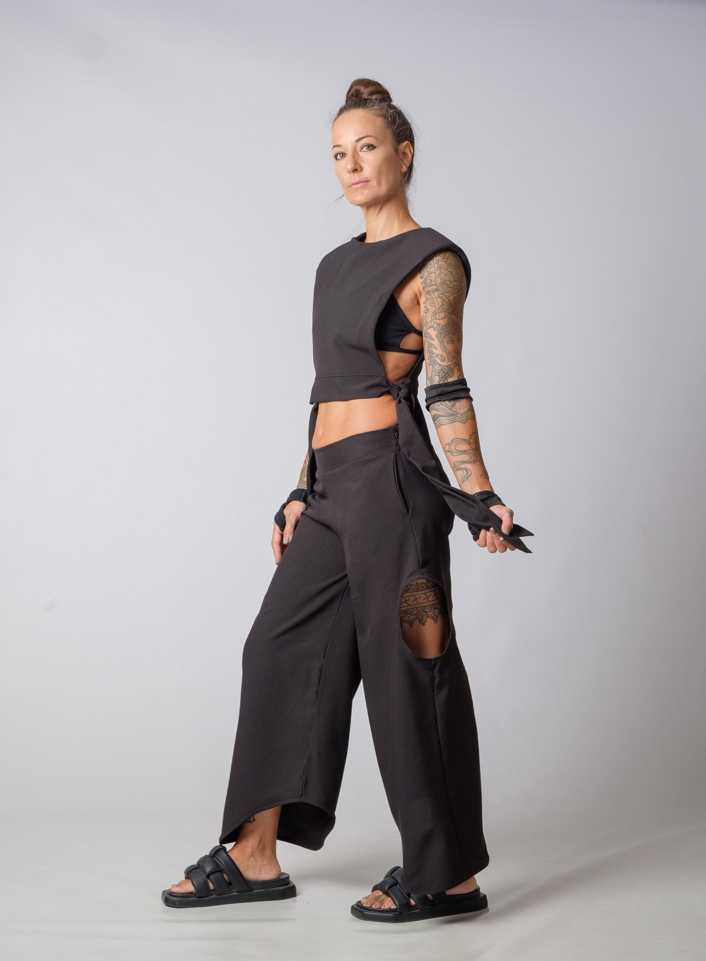 The Freya Futuristic Shoulder Pad Top