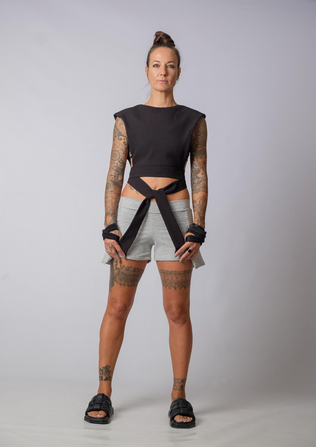 The Freya Futuristic Shoulder Pad Top