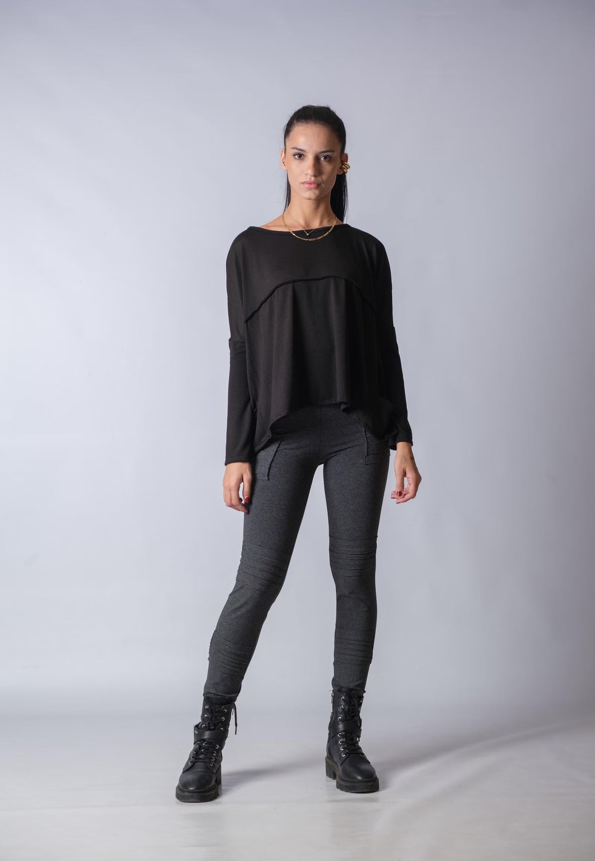 Flowy Oversized Off The Shoulder Top