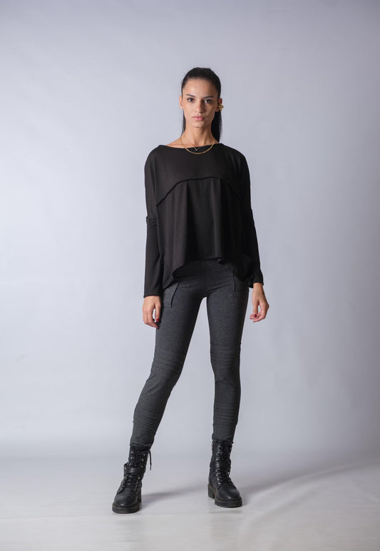 Flowy Oversized Off The Shoulder Top