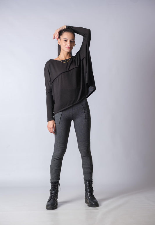 Flowy Oversized Off The Shoulder Top