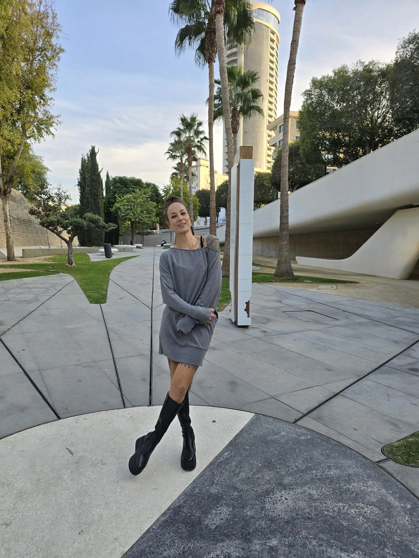 Women's Oversized Off The Shoulder Cotton Polyester Dress