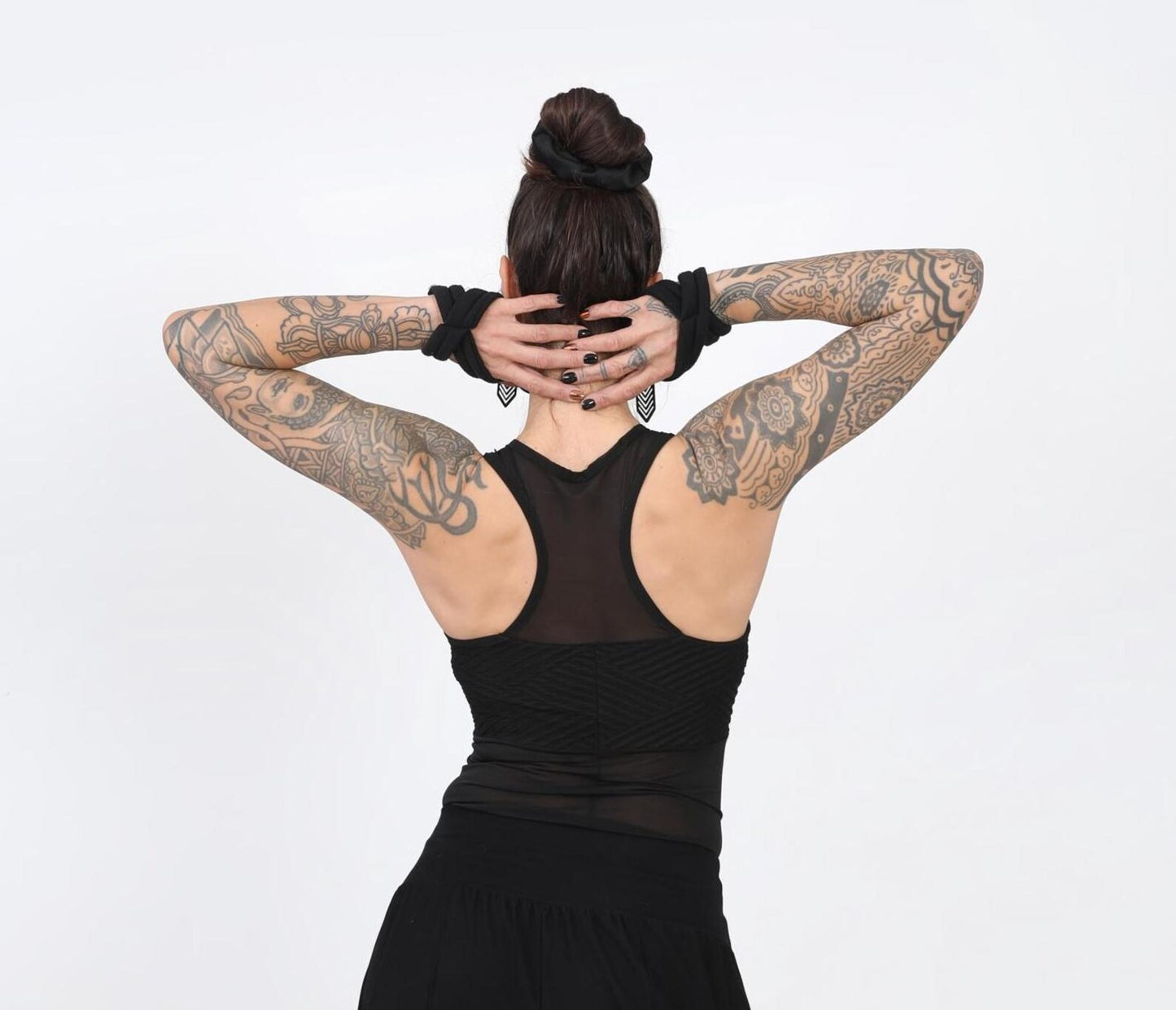 Black Sheer Sleeveless Fitted Tank Top